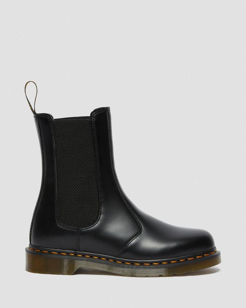 Dr Martens 2976 Hi Smooth Leren Enkellaars Dames Zwart | NL 79SGL